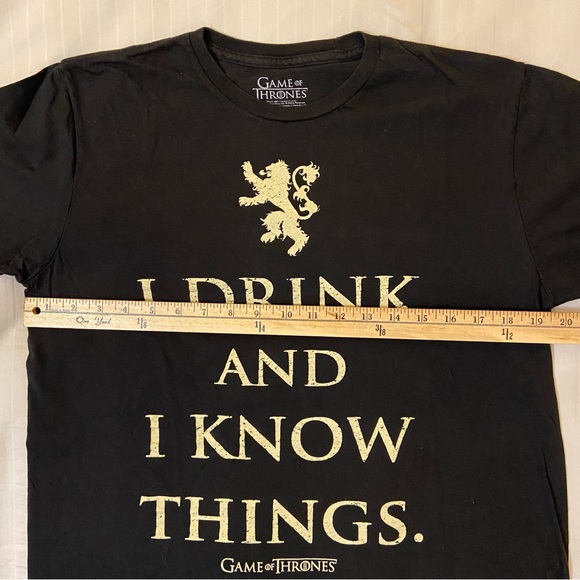 Game of Thrones “I Drink and I Know Things” -Tyrion Lannister GOT sz L - Picture 4 of 10
